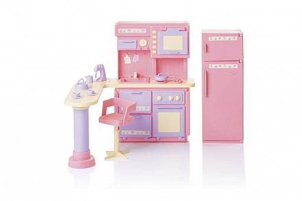 Игровой набор - Кухня из серии Маленькая принцесса, розовая 