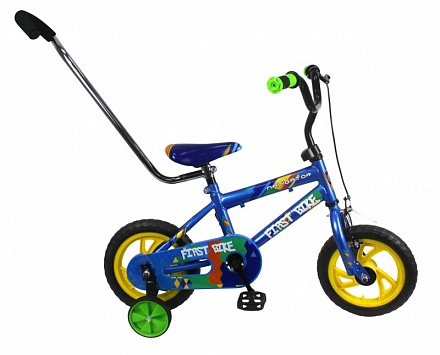 Детский велосипед - First Bike, колеса 12 дюйм, рама сталь, вилка сталь, тормоз на руле с небольшим усилием, покрышки EVA, пластиковые обода, страховочные колеса 