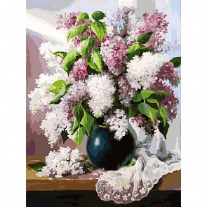 Раскраски по номерам - Пушистая сирень, 30 х 40 см (Белоснежка, 127-AS)