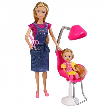 Кукла София парикмахер с дочерью и аксессуарами, 29 см 