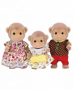 Sylvanian Families - Семья Обезьян, 3 фигурки (Epoch, 5214st)