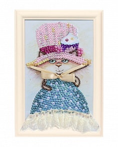 Мозаика малая из пайеток Кошка (Волшебная мастерская, М027)