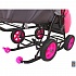 Санки-коляска Snow Galaxy - City-1 - Мишка со звездой, цвет розовый на больших колесах Ева, сумка, варежки  - миниатюра №8