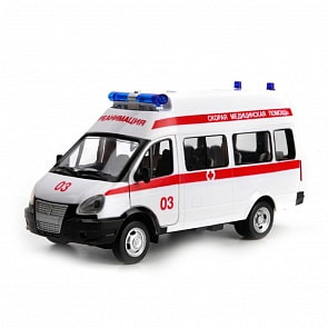 Машина Газель - Скорая помощь, свет, звук (Технопарк, X600-H09006-R)