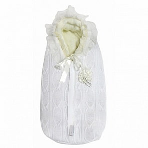 Конверт вязанный на молнии U14-32, белый (Ups Pups, U14-32-06)