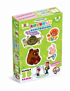 Пазлы Союзмультфильм 3D парные "Любимые мультфильмы" (Десятое королевство, 01414ДК)