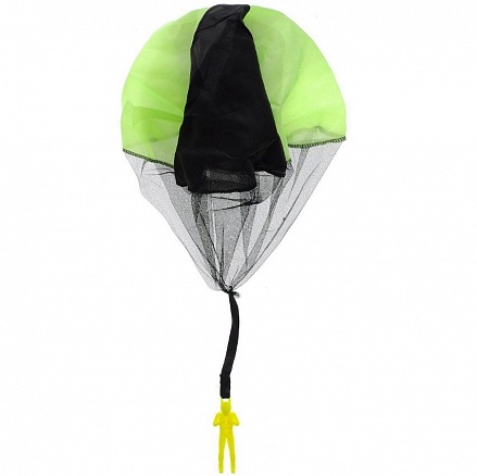 Игрушечный парашют с человеком, зеленый, 15,5 см 