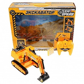 Экскаватор на р/у на аккумуляторе USB-провод (Технодрайв, B1607904-R)