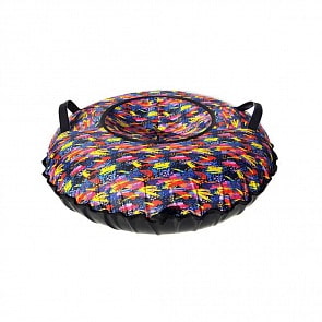 Санки надувные Тюбинг Oxford - Яркие кисти, автокамера, диаметр 110 см  (RT, 7367rt)