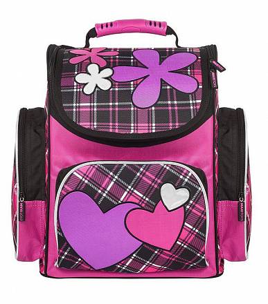Рюкзак школьный - Цветы и сердечки 