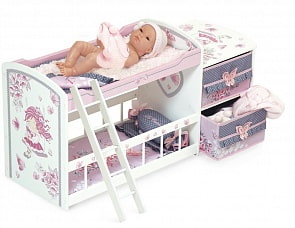 DeCuevas Двухъярусная кроватка для куклы, серия Мария, 80 см (DeCuevas, 54317) DeCuevas Двухъярусная кроватка для куклы, серия Мария, 80 см (DeCuevas, 54317)