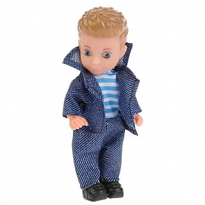 Кукла Карапуз – Сашенька в костюме, 12 см (Карапуз, SASHA02-BB)