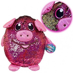 Мягконабивная фигурка Shimmeez/Шиммиз - Свинка в пайетках, 35 см (Beverly Hills Teddy Bear, SMZ01018/1)