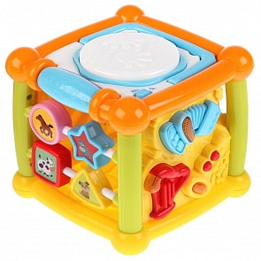 Развивающий куб Маленький музыкант из серии Малышарики, свет и 19 песен (Умка, X600-H05004-R1)