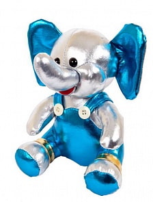 Мягкая игрушка из серии Металлик - Слоник серебристый, 16 см (Abtoys, M2111)