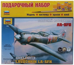 Сборная модель - Самолет Ла-5ФН Подарочный набор (ZVEZDA, 4801П)
