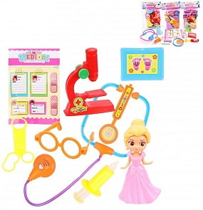 Набор доктора с куколкой и 9 аксессуарами (Наша Игрушка, ZD893-92ABCD) (ассортимент)