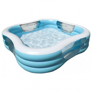 Бассейн надувной - Волны, 3 кольца, синий (Intex, 57495sim)