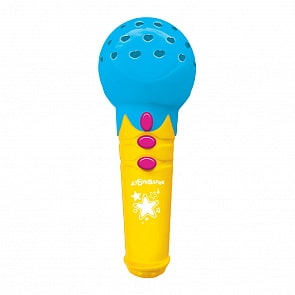 Микрофончик с огоньками - Песенки для малышей, цвет голубой (Азбукварик,  28480-4) 