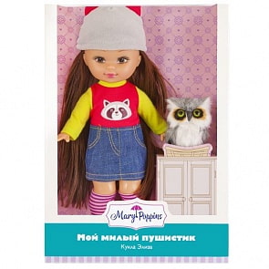 Кукла Элиза с совенком из серии Мой милый пушистик, 26 см. (Mary Poppins, 451234)