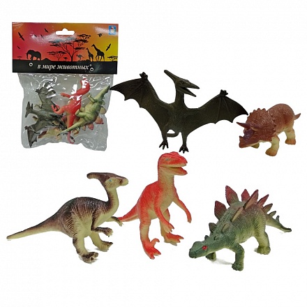 Набор динозавров 5 штук, В мире животных 
