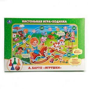 Настольная игра-ходилка А. Барто «Игрушки» (Умка, 4690590085479sim)