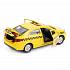 Машина металлическая Kia Rio Такси 12 см, открываются двери и багажник, инерционная  - миниатюра №2