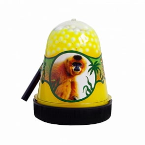 Slime – Jungle с белыми пенопластовыми шариками – Обезьянка, 130 г (Волшебный мир, S300-30)