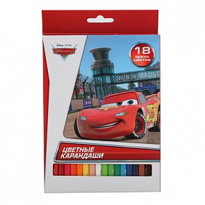 Карандаши «Тачки Дисней» 18 цветов (Играем вместе, 18K-DCARsim)