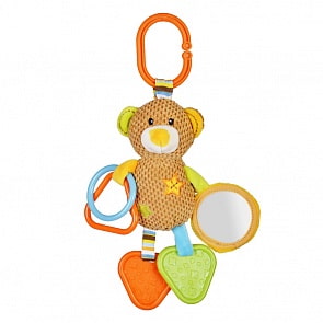 Подвеска с зеркальцем, прорезывателями и погремушками Мишка Вилли (Жирафики, 939331)