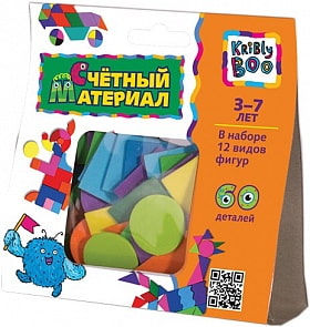 Магнитный конструктор - Счетный материал, 60 деталей (KRIBLY BOO, 47092)
