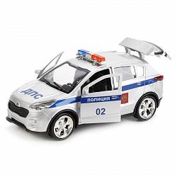 Металлическая инерционная машина - Kia Sportage, 12 см, Полиция (Технопарк, SPORTAGE-POLICE) - миниатюра