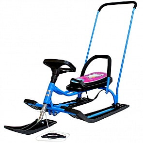 Снегокат ™Барс - 140 GO GO Happy dog с П-образным толкателем (RT, 6994rt)