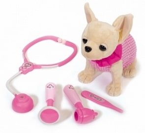 Чихуахуа, лапы гнутся, в платье, с набором доктора (Simba, 5898919)