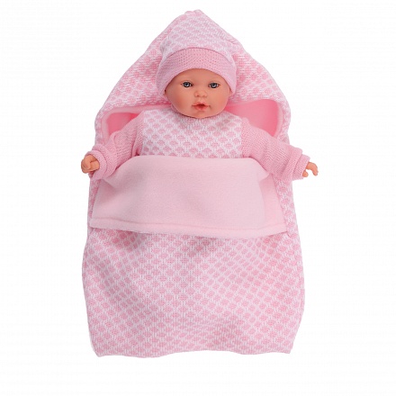Одежда для кукол и пупсов 25-29 см конверт розовый боди-комбинезон шапка 