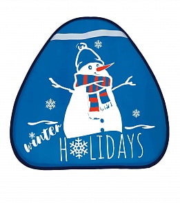 Сани-ледянка треугольная – Снеговик, голубой, 52х54 см (RT, 7210RT)