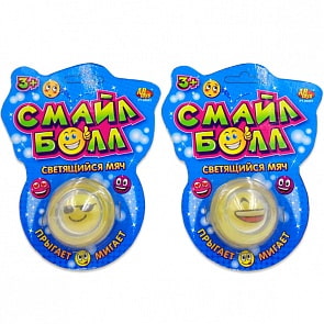 Мяч светящийся - Смайл Болл, 2 вида (ABtoys, PT-00685) (ассортимент)