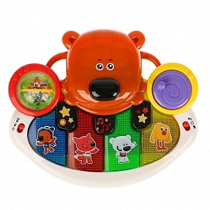 Музыкальное пианино Мимимишки, 8 песен из м/ф, стихов, ремни для крепления (Умка, FS-35811-R)