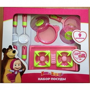 Набор посуды «Маша и медведь», 9 предметов (Играем вместе, NF2831-Rsim)