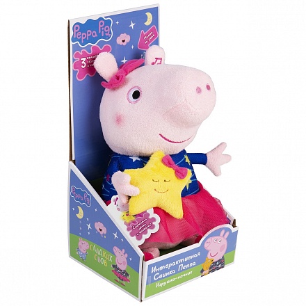 Мягкая игрушка-ночник ТМ Peppa Pig - Свинка Пеппа, свет, звук 