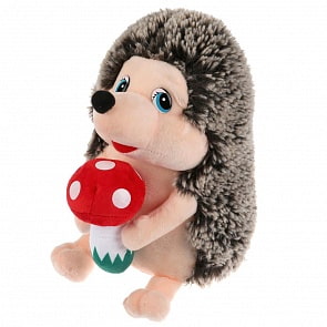 Игрушка мягкая Ёжик с грибочком, 22 см, музыкальный чип и стихи Дружининой (Мульти-пульти, M9582-22)