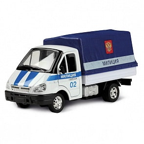 Инерционная машинка - "Газель" Милиция/Полиция (Технопарк, GAZTENT29-Rsim)