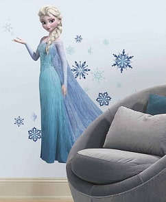 Наклейки для декора – Эльза из серии Холодное сердце, 44 стикера (Roommates, RMK2371GM)