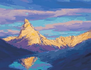 Раскраски по номерам. Картина - Озеро бессмертных. Горы Кавказа 40 х 50 см (Белоснежка, 899-АВ)