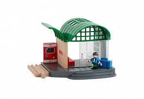 Железнодорожная станция с озвученным билетным автоматом, фигуркой и раздвижными дверями (Brio, 33745)