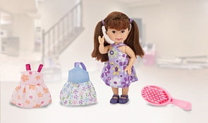 Игровой набор – Модница, брюнетка с одеждой (Paula, MC23001b)