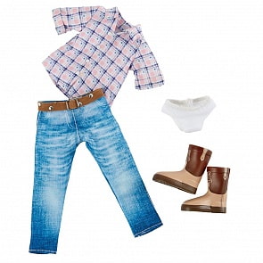 Одежда и обувь ковбоя для куклы Хлои Kruselings, 23 см (Kathe Kruse, 0126880) Одежда и обувь ковбоя для куклы Хлои Kruselings, 23 см (Kathe Kruse, 0126880)