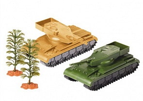 Игровой набор – На страже Родины. Танковая дуэль (Биплант, 12032)