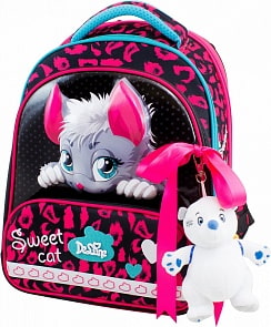 Ранец DeLune 9-123, мешок, жесткий пенал, мишка, ленточка (Winner, 9-123)