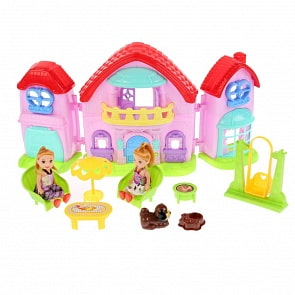 Дом для кукол с фигурками и аксессуарами, свет и звук (Shantou Gepai, B1684798) (ассортимент)